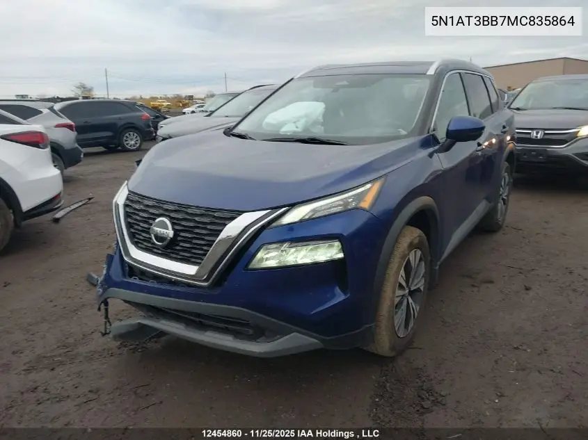 5N1AT3BB7MC835864 2021 Nissan Rogue Sv