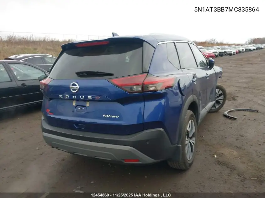 5N1AT3BB7MC835864 2021 Nissan Rogue Sv