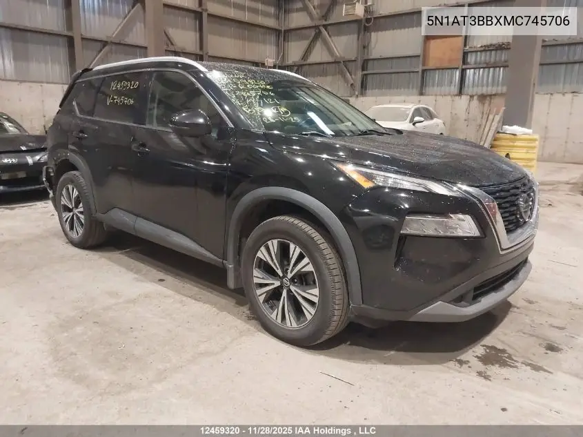 5N1AT3BBXMC745706 2021 Nissan Rogue Sv