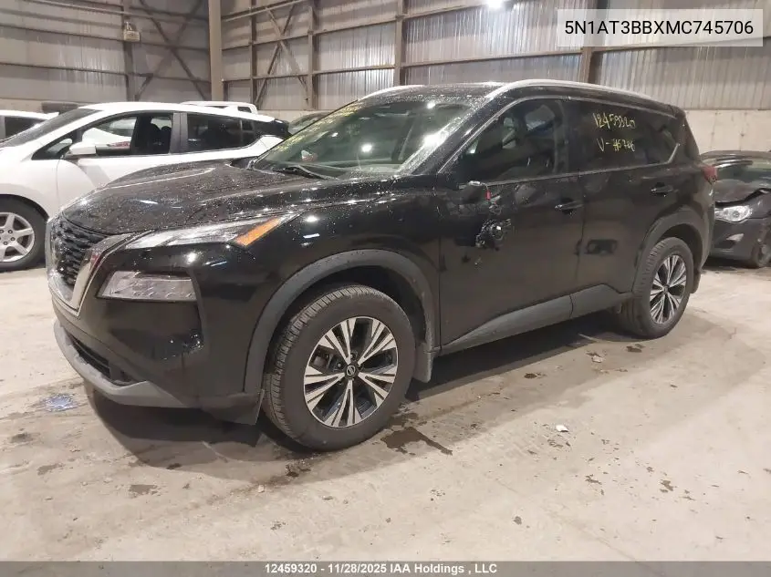 5N1AT3BBXMC745706 2021 Nissan Rogue Sv