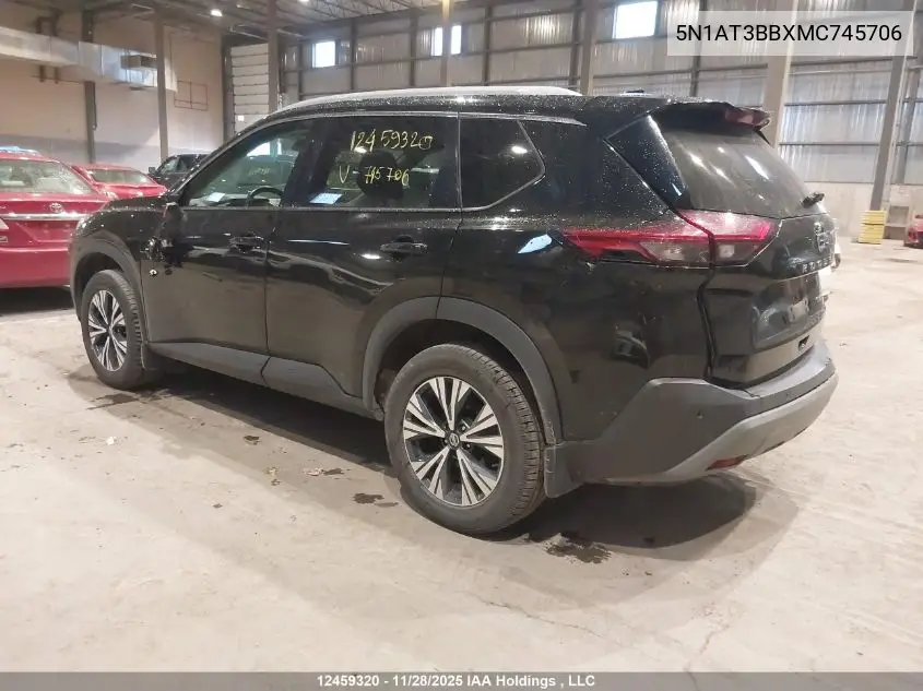 5N1AT3BBXMC745706 2021 Nissan Rogue Sv
