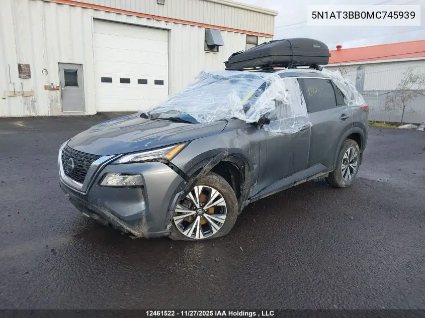 5N1AT3BB0MC745939 2021 Nissan Rogue Sv