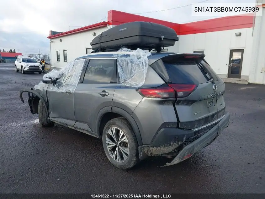 5N1AT3BB0MC745939 2021 Nissan Rogue Sv