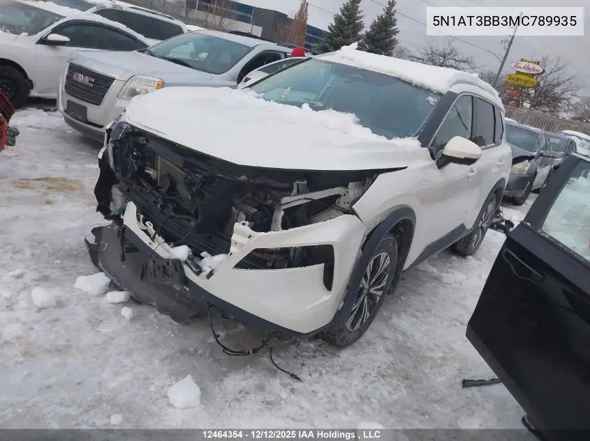 5N1AT3BB3MC789935 2021 Nissan Rogue Sv