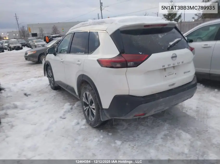 5N1AT3BB3MC789935 2021 Nissan Rogue Sv
