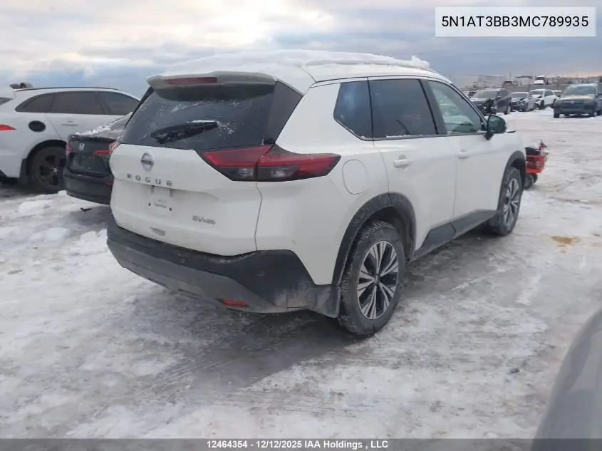 5N1AT3BB3MC789935 2021 Nissan Rogue Sv