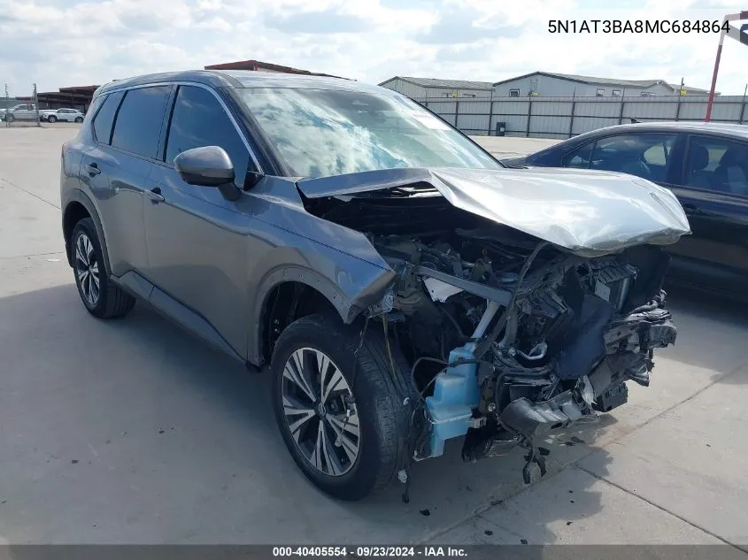 5N1AT3BA8MC684864 2021 Nissan Rogue Sv Fwd