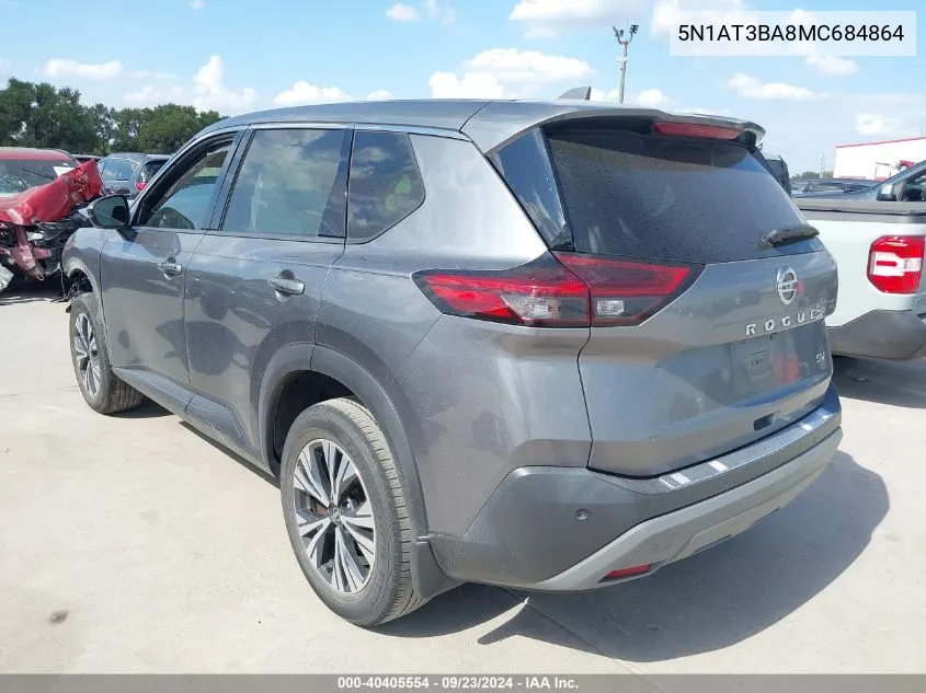 2021 Nissan Rogue Sv Fwd VIN: 5N1AT3BA8MC684864 Lot: 40405554