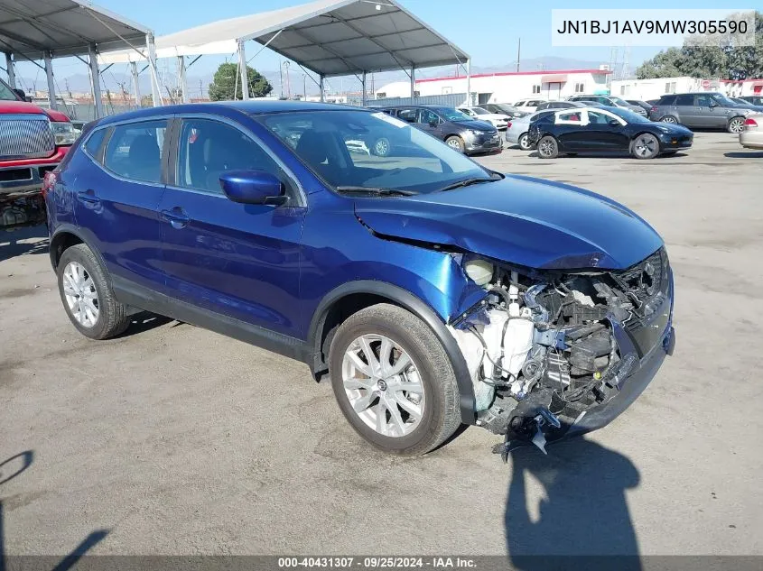 JN1BJ1AV9MW305590 2021 Nissan Rogue Sport S Fwd Xtronic Cvt