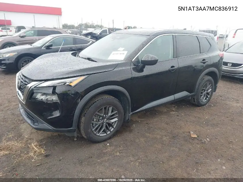 5N1AT3AA7MC836912 2021 Nissan Rogue S Fwd