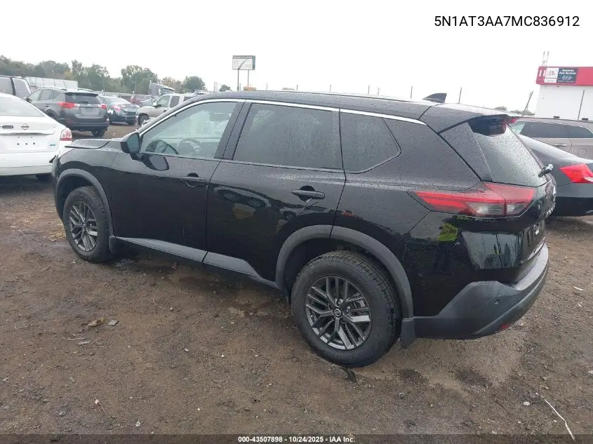 5N1AT3AA7MC836912 2021 Nissan Rogue S Fwd