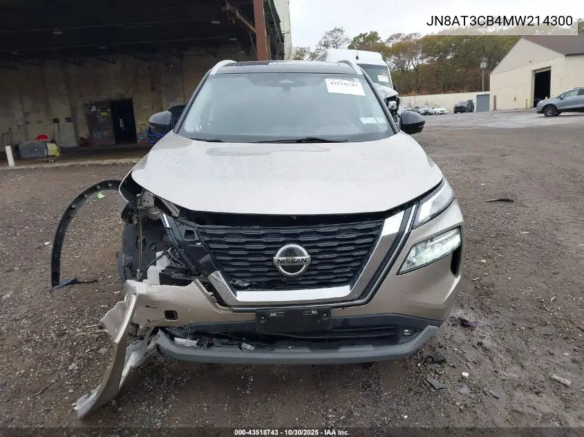 JN8AT3CB4MW214300 2021 Nissan Rogue Sl Intelligent Awd
