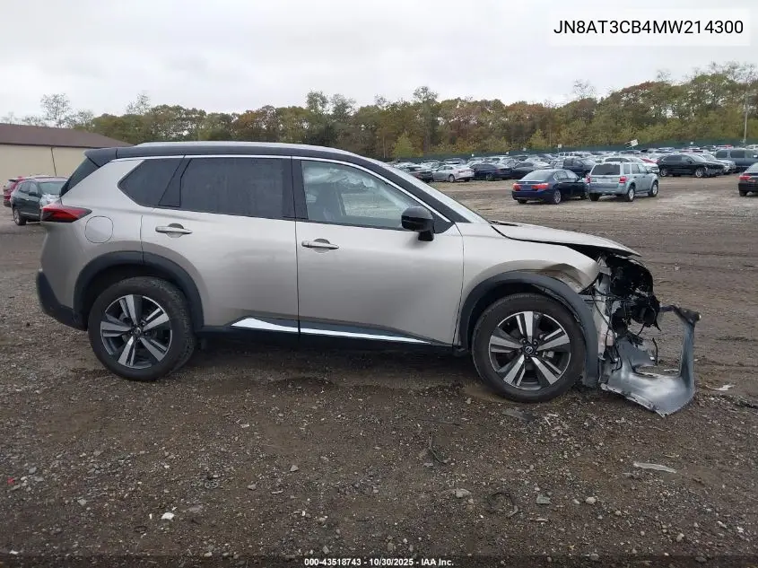 JN8AT3CB4MW214300 2021 Nissan Rogue Sl Intelligent Awd