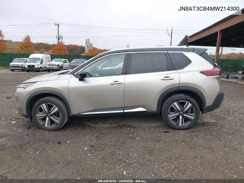 JN8AT3CB4MW214300 2021 Nissan Rogue Sl Intelligent Awd