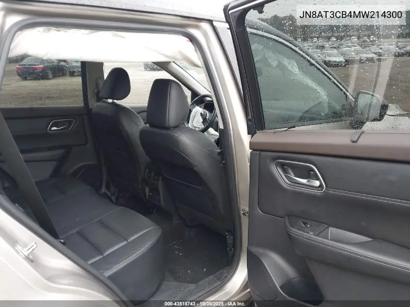 JN8AT3CB4MW214300 2021 Nissan Rogue Sl Intelligent Awd
