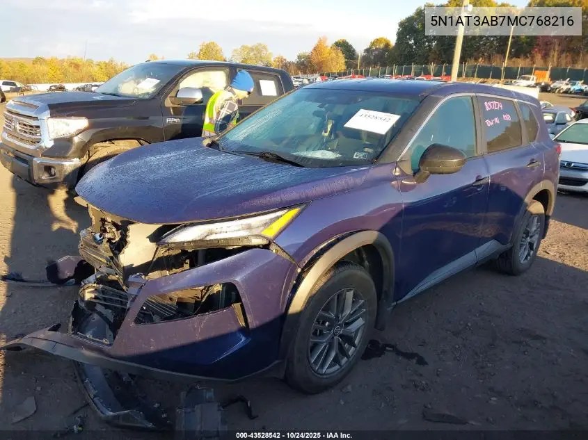 5N1AT3AB7MC768216 2021 Nissan Rogue S Intelligent Awd