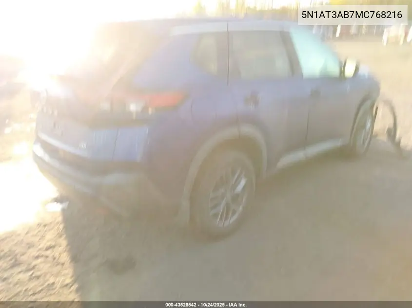 5N1AT3AB7MC768216 2021 Nissan Rogue S Intelligent Awd