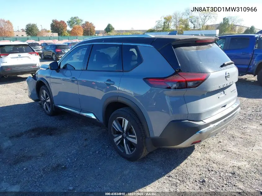 JN8AT3DD1MW310966 2021 Nissan Rogue Platinum Intelligent Awd