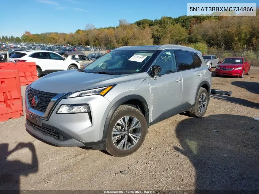 5N1AT3BBXMC734866 2021 Nissan Rogue Sv Intelligent Awd