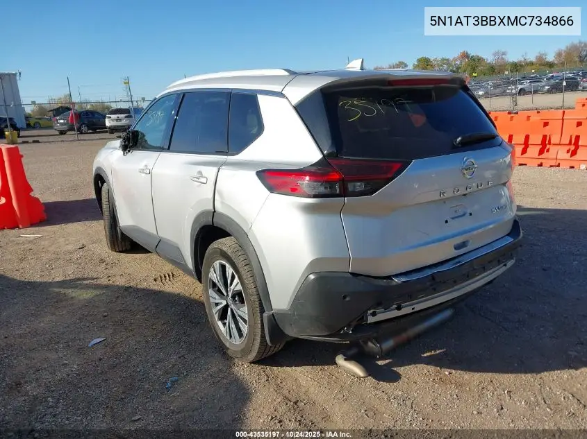 5N1AT3BBXMC734866 2021 Nissan Rogue Sv Intelligent Awd