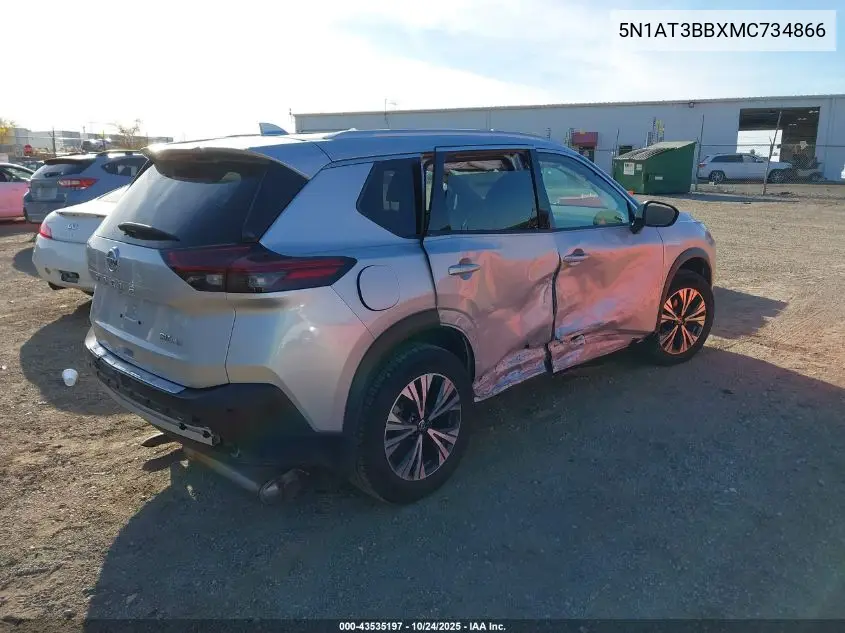 5N1AT3BBXMC734866 2021 Nissan Rogue Sv Intelligent Awd