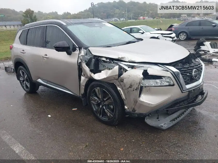 JN8AT3CB5MW215603 2021 Nissan Rogue Sl Intelligent Awd