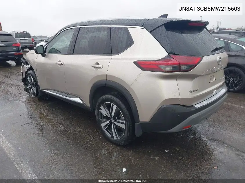 JN8AT3CB5MW215603 2021 Nissan Rogue Sl Intelligent Awd