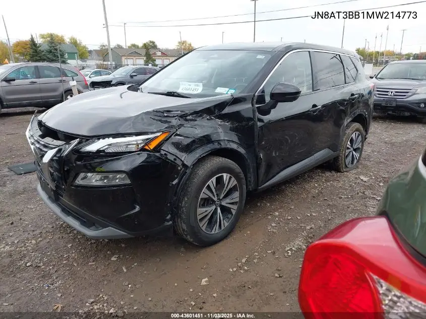 JN8AT3BB1MW214773 2021 Nissan Rogue Sv Intelligent Awd