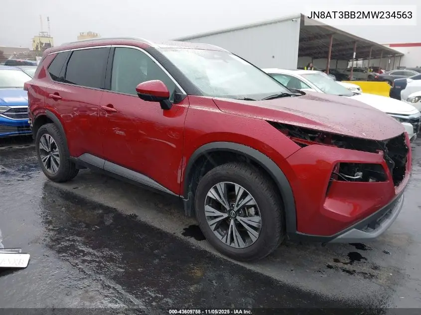 JN8AT3BB2MW234563 2021 Nissan Rogue Sv Intelligent Awd