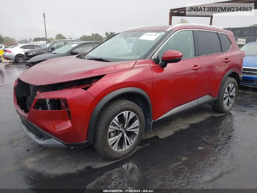 JN8AT3BB2MW234563 2021 Nissan Rogue Sv Intelligent Awd