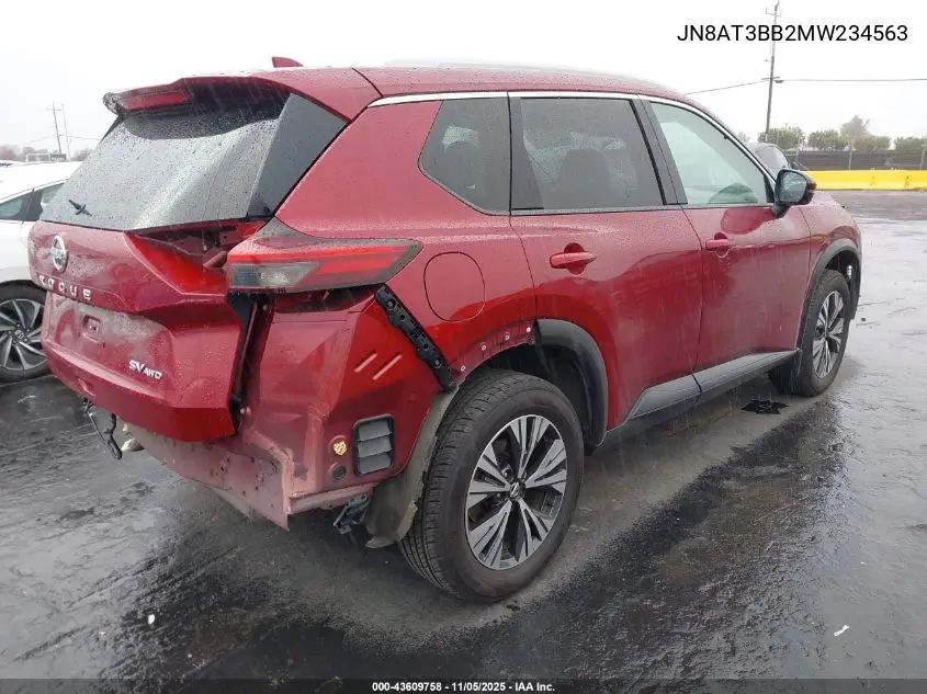 JN8AT3BB2MW234563 2021 Nissan Rogue Sv Intelligent Awd