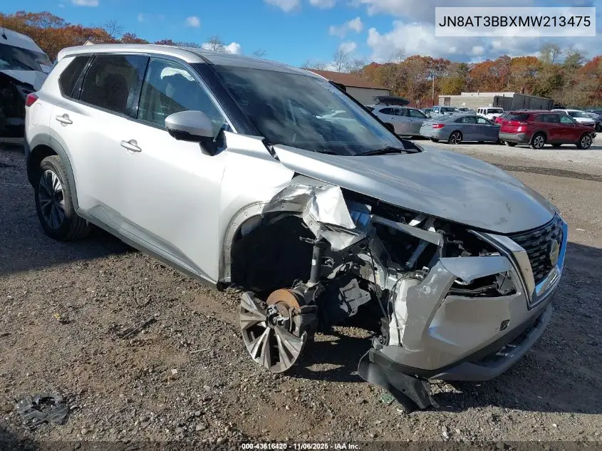 JN8AT3BBXMW213475 2021 Nissan Rogue Sv Intelligent Awd