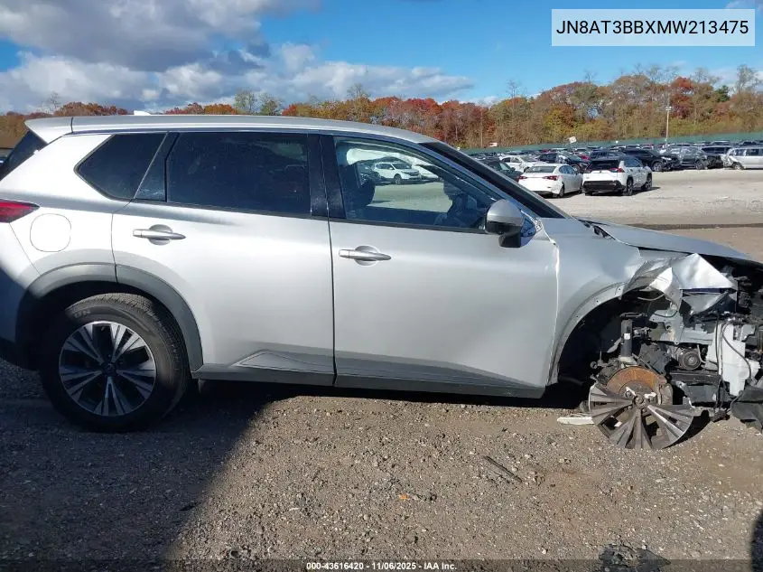 JN8AT3BBXMW213475 2021 Nissan Rogue Sv Intelligent Awd