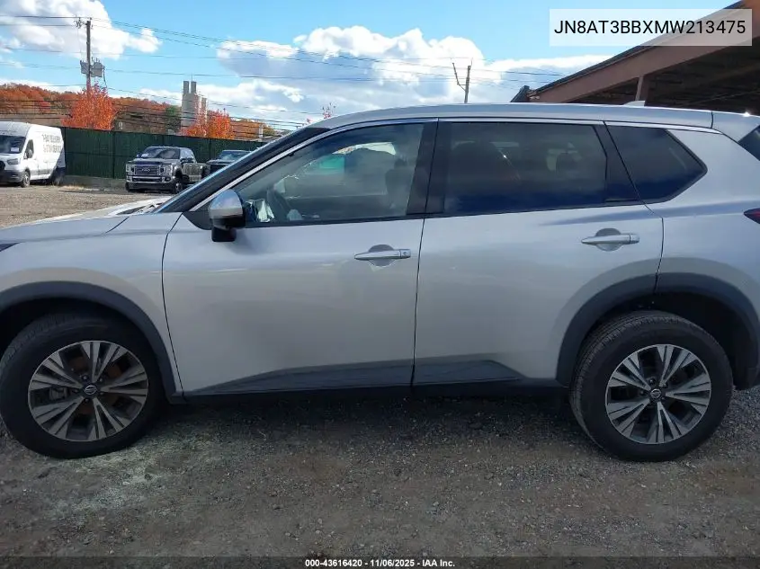 JN8AT3BBXMW213475 2021 Nissan Rogue Sv Intelligent Awd