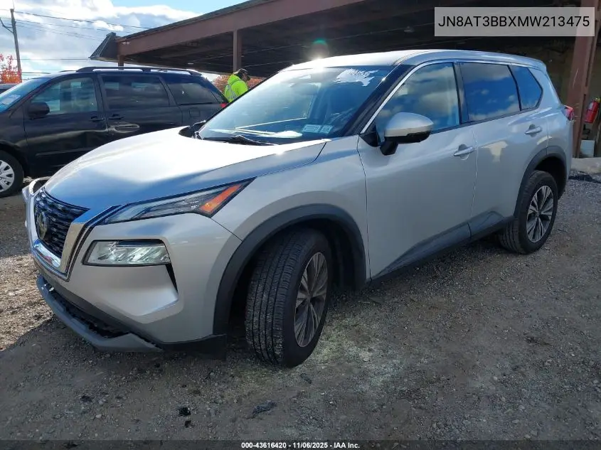 JN8AT3BBXMW213475 2021 Nissan Rogue Sv Intelligent Awd