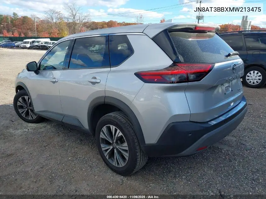 JN8AT3BBXMW213475 2021 Nissan Rogue Sv Intelligent Awd