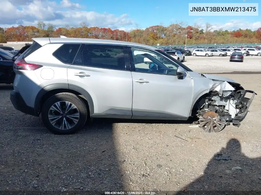 JN8AT3BBXMW213475 2021 Nissan Rogue Sv Intelligent Awd