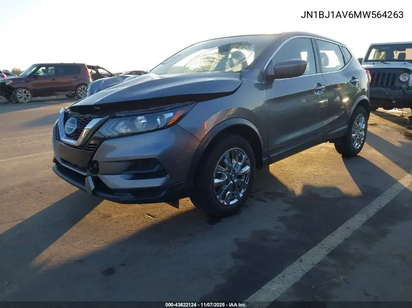 JN1BJ1AV6MW564263 2021 Nissan Rogue Sport S Fwd Xtronic Cvt