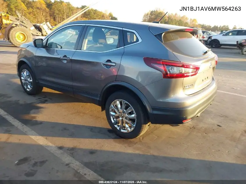 JN1BJ1AV6MW564263 2021 Nissan Rogue Sport S Fwd Xtronic Cvt