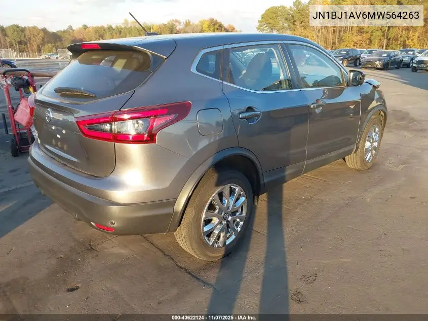 JN1BJ1AV6MW564263 2021 Nissan Rogue Sport S Fwd Xtronic Cvt