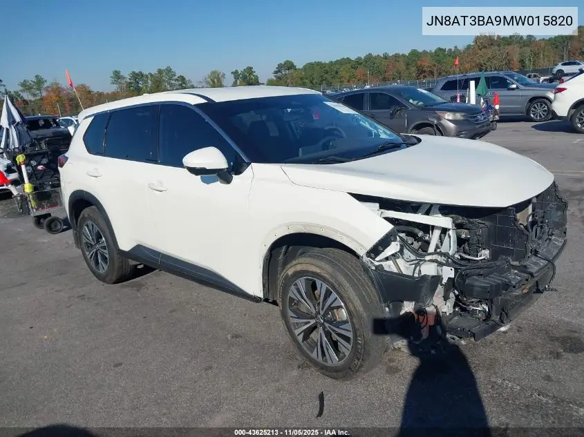 JN8AT3BA9MW015820 2021 Nissan Rogue Sv Fwd