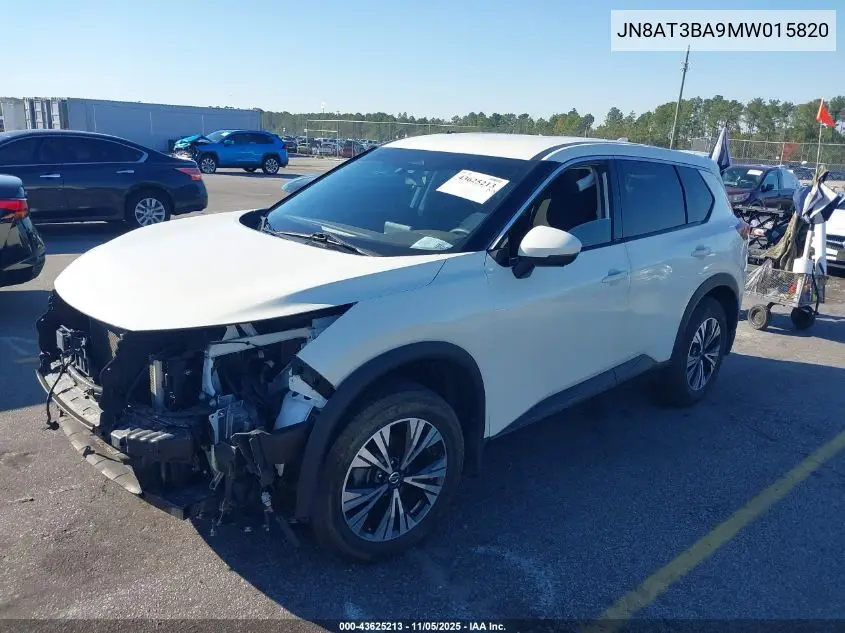 JN8AT3BA9MW015820 2021 Nissan Rogue Sv Fwd