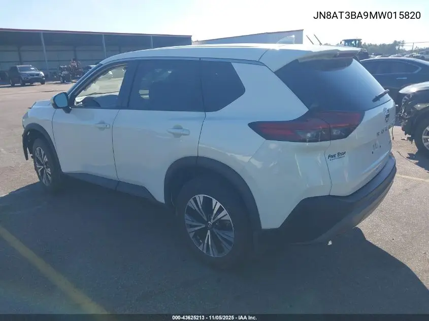 JN8AT3BA9MW015820 2021 Nissan Rogue Sv Fwd