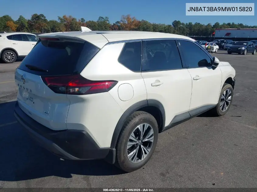 JN8AT3BA9MW015820 2021 Nissan Rogue Sv Fwd