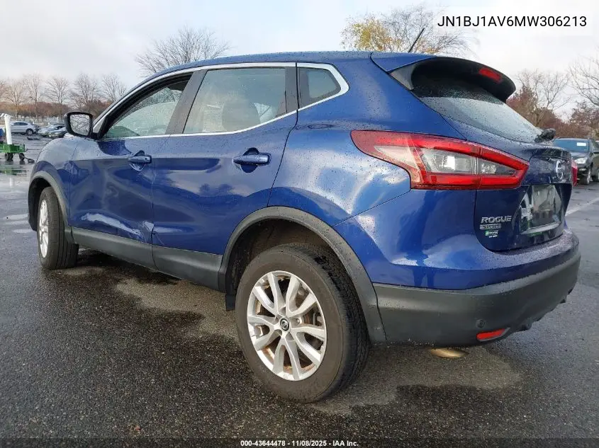 JN1BJ1AV6MW306213 2021 Nissan Rogue Sport S Fwd Xtronic Cvt