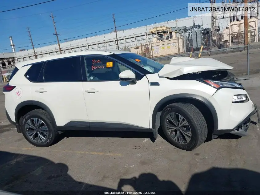 JN8AT3BA5MW014812 2021 Nissan Rogue Sv Fwd