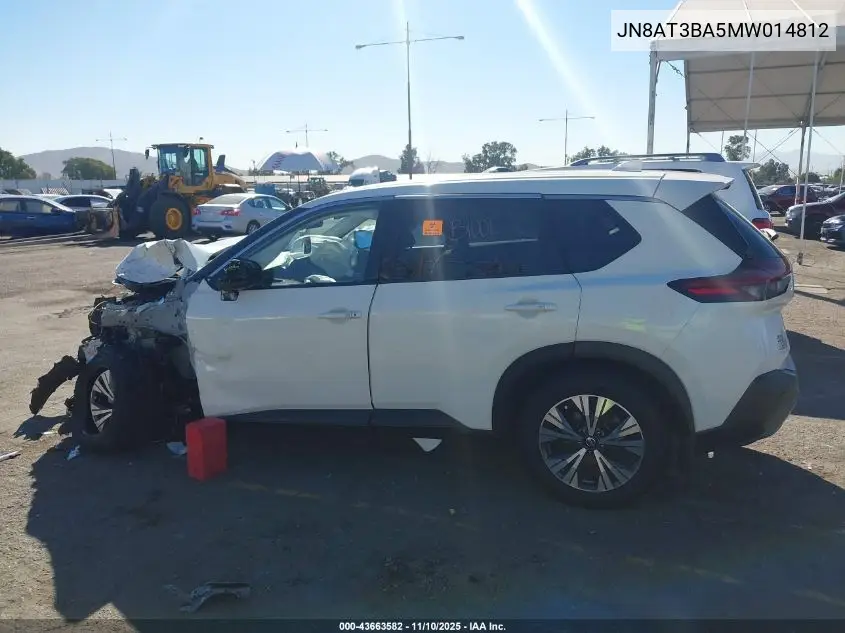 JN8AT3BA5MW014812 2021 Nissan Rogue Sv Fwd