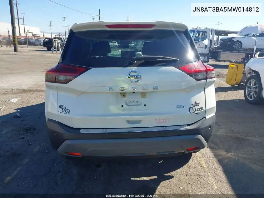 JN8AT3BA5MW014812 2021 Nissan Rogue Sv Fwd