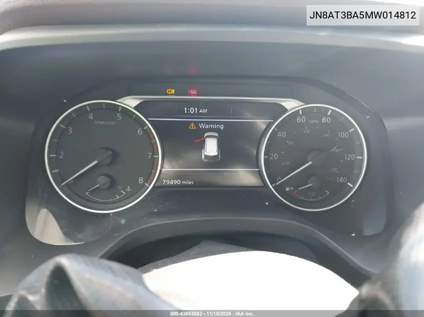 JN8AT3BA5MW014812 2021 Nissan Rogue Sv Fwd