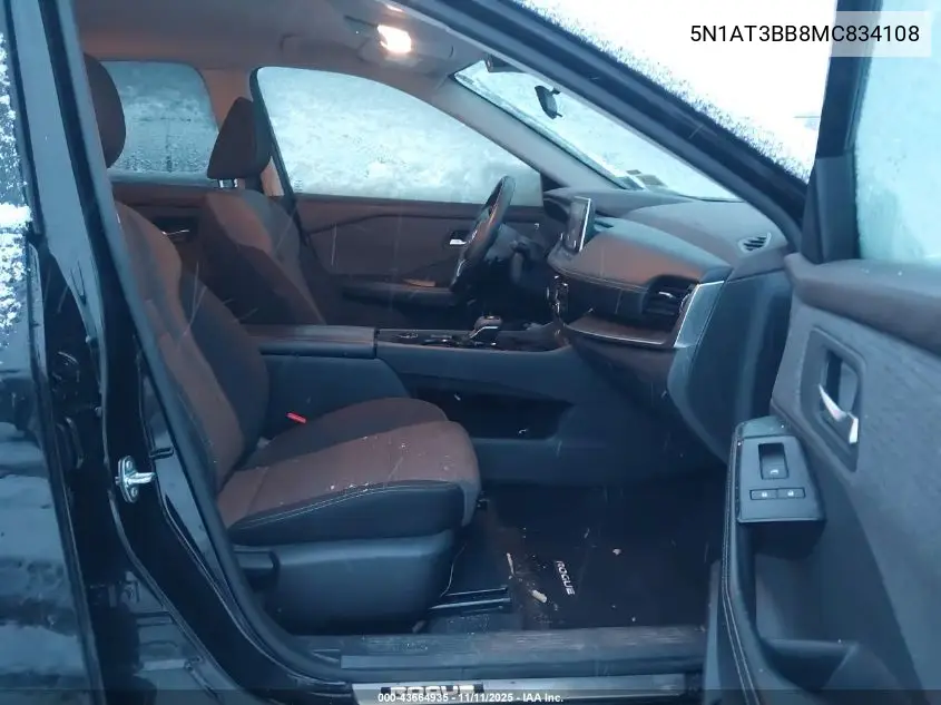5N1AT3BB8MC834108 2021 Nissan Rogue Sv Intelligent Awd